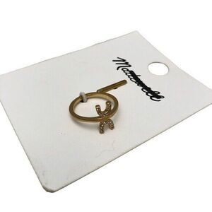 Madewell Gold Double Horseshoe Fashion Ring 6